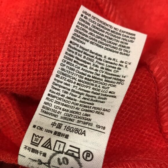 🟢3 for $20—-OLD NAVY red orange jacket peacoat Notched collar 2button closure XS - Picture 6 of 7